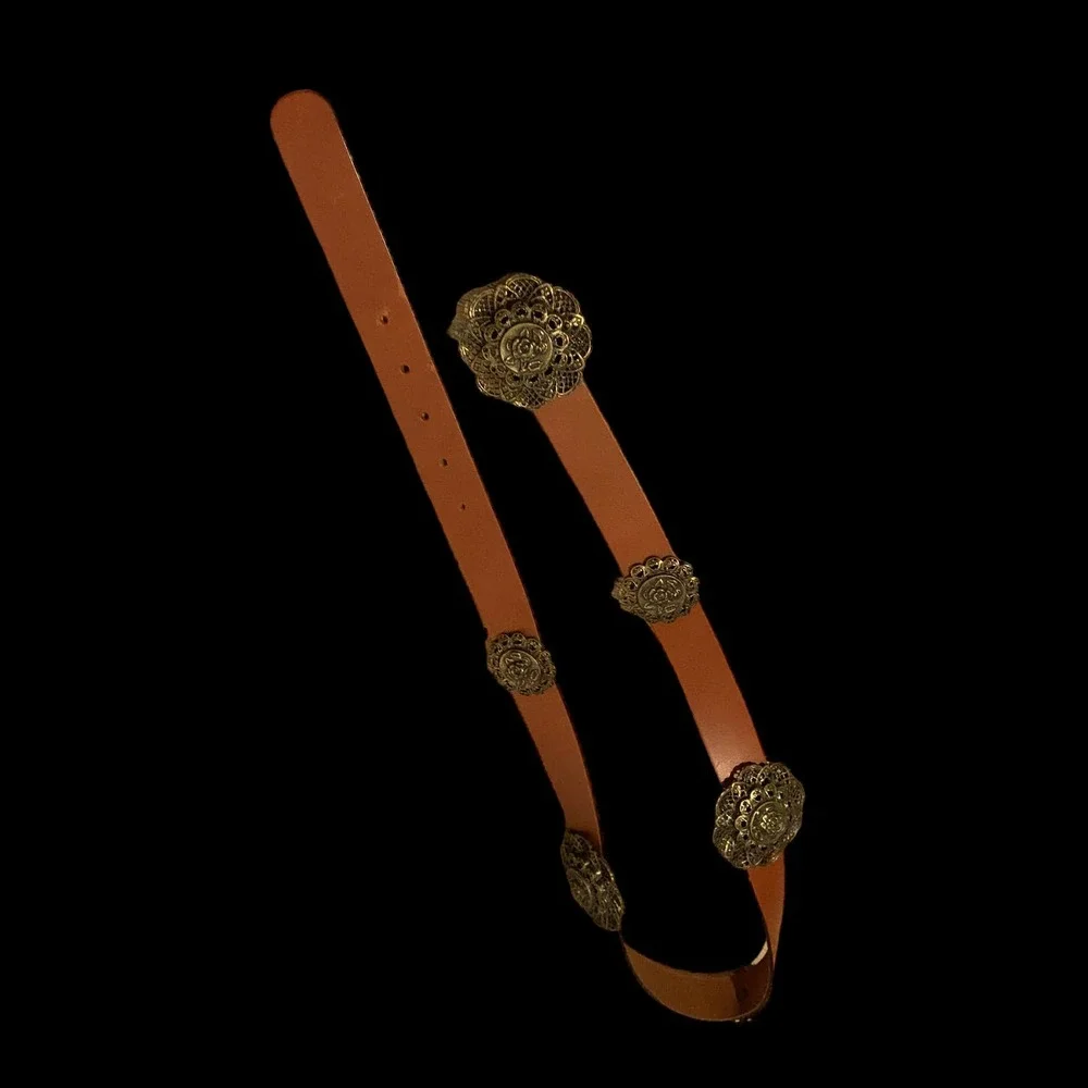 New York Studio Leather Belt Women Sz Small Made in Italy